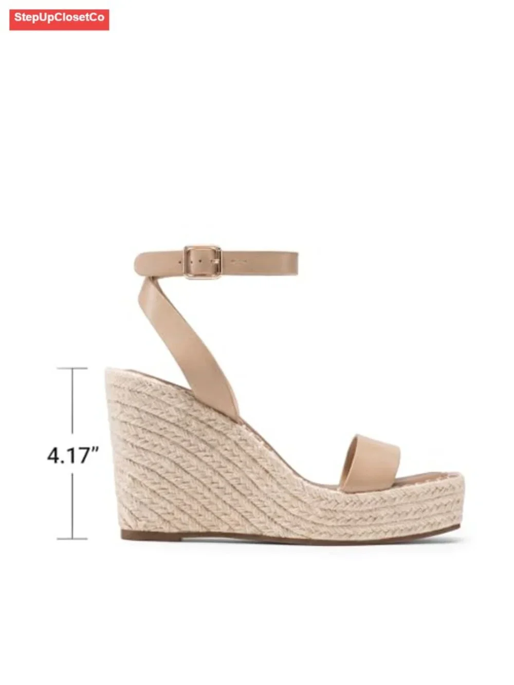 Platform Wedge Sandals with Adjustable Buckle Ankle Strap Espadrille Heels